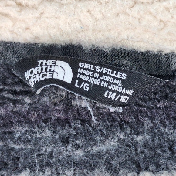 The North Face Girl's Campshire Full zip sweater Sz L 14-16 shepra Aztec jackets - Picture 10 of 11